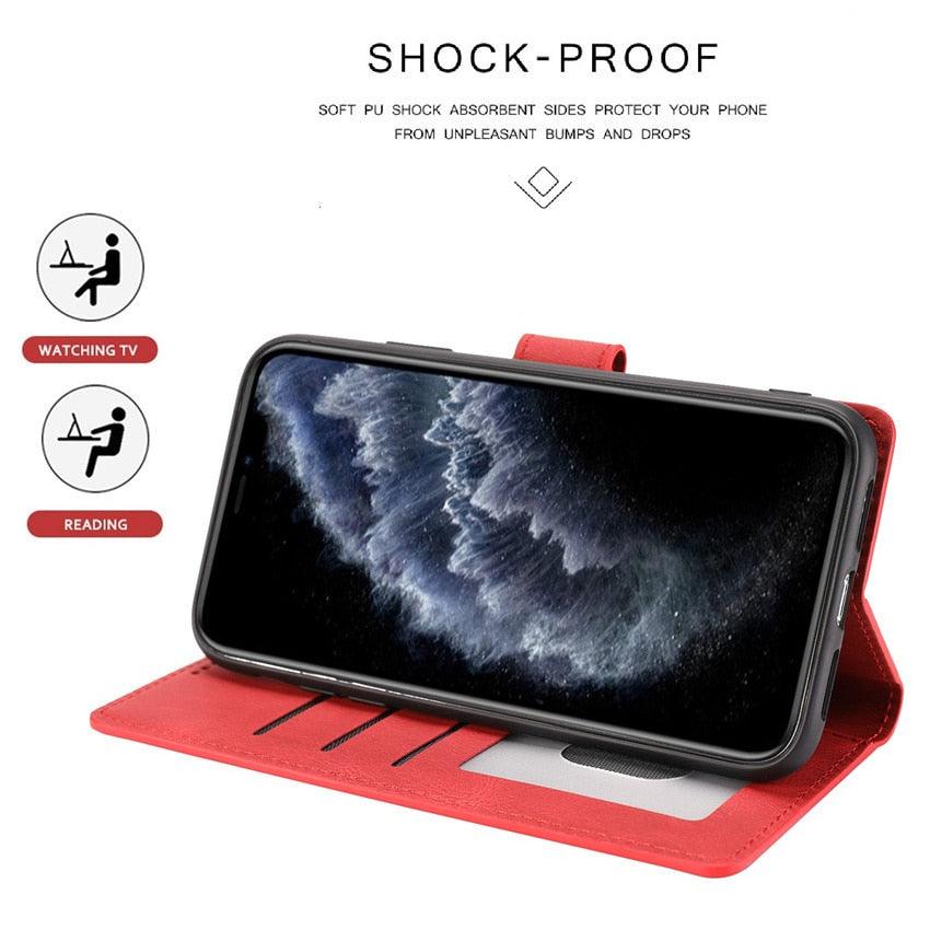 Phone Case For Xiaomi Mi Redmi Note 8 8A 8T 9 9A 9S 10 10S Pro POCO F3 X3 NFC 11 10T Lite 11i 11T Pro Wallet Leather Book Cover Magnetic PU Leather Wallet-Style Business Phone Case Fashion Flip Case with Card Slot Stevvex