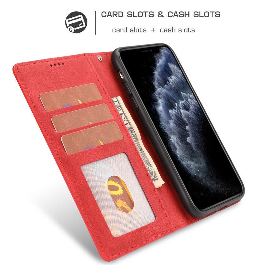 Phone Case For Xiaomi Mi Redmi Note 8 8A 8T 9 9A 9S 10 10S Pro POCO F3 X3 NFC 11 10T Lite 11i 11T Pro Wallet Leather Book Cover Magnetic PU Leather Wallet-Style Business Phone Case Fashion Flip Case with Card Slot Stevvex