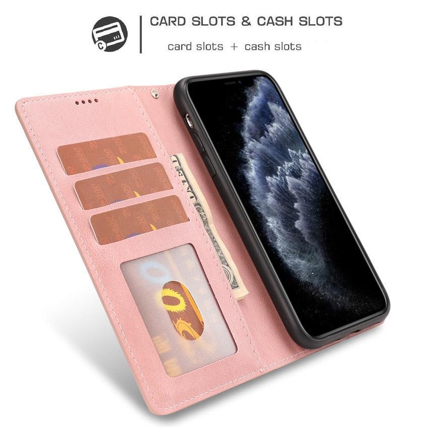 Phone Case For Xiaomi Mi Redmi Note 8 8A 8T 9 9A 9S 10 10S Pro POCO F3 X3 NFC 11 10T Lite 11i 11T Pro Wallet Leather Book Cover Magnetic PU Leather Wallet-Style Business Phone Case Fashion Flip Case with Card Slot Stevvex
