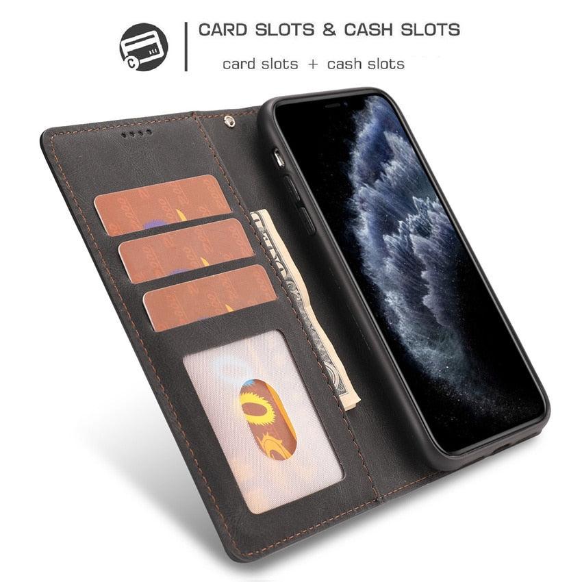 Phone Case For Xiaomi Mi Redmi Note 8 8A 8T 9 9A 9S 10 10S Pro POCO F3 X3 NFC 11 10T Lite 11i 11T Pro Wallet Leather Book Cover Magnetic PU Leather Wallet-Style Business Phone Case Fashion Flip Case with Card Slot Stevvex