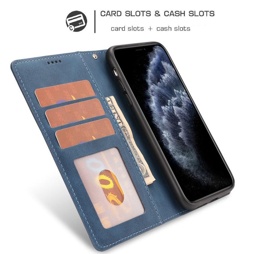 Phone Case For Xiaomi Mi Redmi Note 8 8A 8T 9 9A 9S 10 10S Pro POCO F3 X3 NFC 11 10T Lite 11i 11T Pro Wallet Leather Book Cover Magnetic PU Leather Wallet-Style Business Phone Case Fashion Flip Case with Card Slot Stevvex