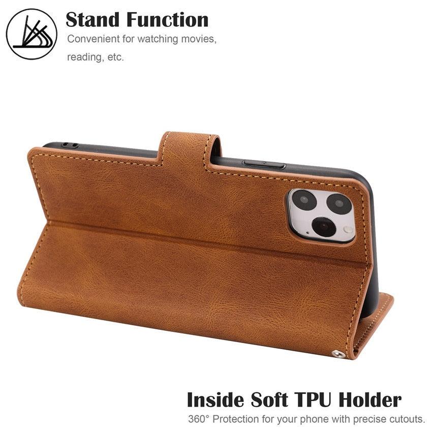 Phone Case For Xiaomi Mi Redmi Note 8 8A 8T 9 9A 9S 10 10S Pro POCO F3 X3 NFC 11 10T Lite 11i 11T Pro Wallet Leather Book Cover Magnetic PU Leather Wallet-Style Business Phone Case Fashion Flip Case with Card Slot Stevvex