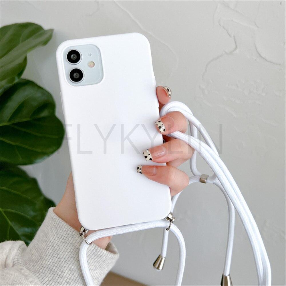 Phone Case  Strap Cord Chain Phone Case For Xiaomi Redmi Note 10 9 10S 9S Pro Max 10 9 9A 9C Cover Mi POCO X3 NFC Pro 12 Pro 11 Lite Crossbody Case Soft Matte Phone Holder with Neck Strap Stevvex