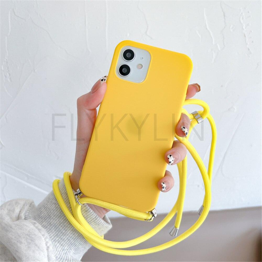 Phone Case  Strap Cord Chain Phone Case For Xiaomi Redmi Note 10 9 10S 9S Pro Max 10 9 9A 9C Cover Mi POCO X3 NFC Pro 12 Pro 11 Lite Crossbody Case Soft Matte Phone Holder with Neck Strap Stevvex