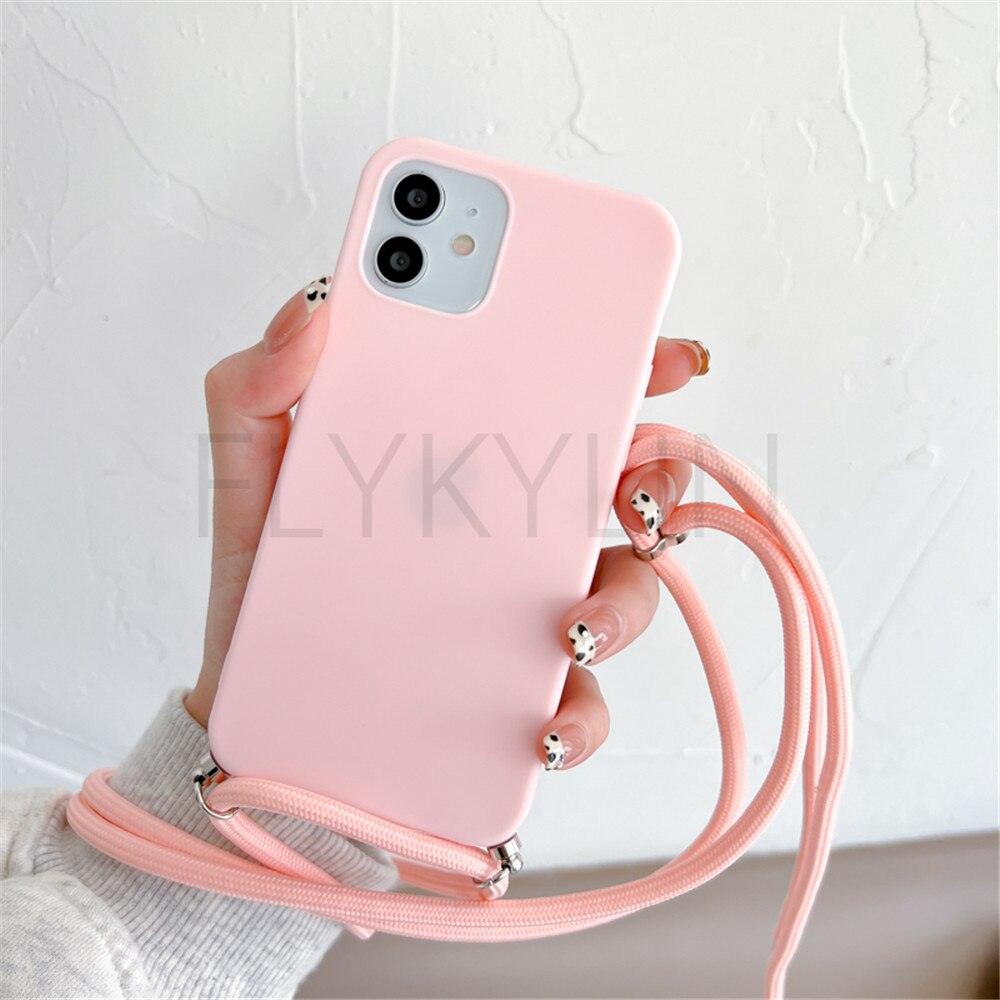 Phone Case  Strap Cord Chain Phone Case For Xiaomi Redmi Note 10 9 10S 9S Pro Max 10 9 9A 9C Cover Mi POCO X3 NFC Pro 12 Pro 11 Lite Crossbody Case Soft Matte Phone Holder with Neck Strap Stevvex