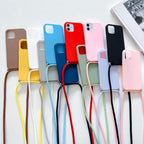 Phone Case  Strap Cord Chain Phone Case For Xiaomi Redmi Note 10 9 10S 9S Pro Max 10 9 9A 9C Cover Mi POCO X3 NFC Pro 12 Pro 11 Lite Crossbody Case Soft Matte Phone Holder with Neck Strap Stevvex