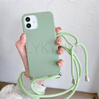 Phone Case  Strap Cord Chain Phone Case For Xiaomi Redmi Note 10 9 10S 9S Pro Max 10 9 9A 9C Cover Mi POCO X3 NFC Pro 12 Pro 11 Lite Crossbody Case Soft Matte Phone Holder with Neck Strap Stevvex