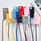 Phone Case  Strap Cord Chain Phone Case For Xiaomi Redmi Note 10 9 10S 9S Pro Max 10 9 9A 9C Cover Mi POCO X3 NFC Pro 12 Pro 11 Lite Crossbody Case Soft Matte Phone Holder with Neck Strap Stevvex