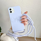 Phone Case  Strap Cord Chain Phone Case For Xiaomi Redmi Note 10 9 10S 9S Pro Max 10 9 9A 9C Cover Mi POCO X3 NFC Pro 12 Pro 11 Lite Crossbody Case Soft Matte Phone Holder with Neck Strap Stevvex