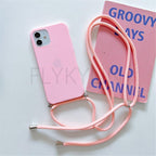 Phone Case  Strap Cord Chain Phone Case For Xiaomi Redmi Note 10 9 10S 9S Pro Max 10 9 9A 9C Cover Mi POCO X3 NFC Pro 12 Pro 11 Lite Crossbody Case Soft Matte Phone Holder with Neck Strap Stevvex
