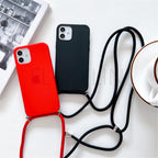 Phone Case  Strap Cord Chain Phone Case For Xiaomi Redmi Note 10 9 10S 9S Pro Max 10 9 9A 9C Cover Mi POCO X3 NFC Pro 12 Pro 11 Lite Crossbody Case Soft Matte Phone Holder with Neck Strap Stevvex