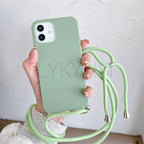 Phone Case  Strap Cord Chain Phone Case For Xiaomi Redmi Note 10 9 10S 9S Pro Max 10 9 9A 9C Cover Mi POCO X3 NFC Pro 12 Pro 11 Lite Crossbody Case Soft Matte Phone Holder with Neck Strap Stevvex