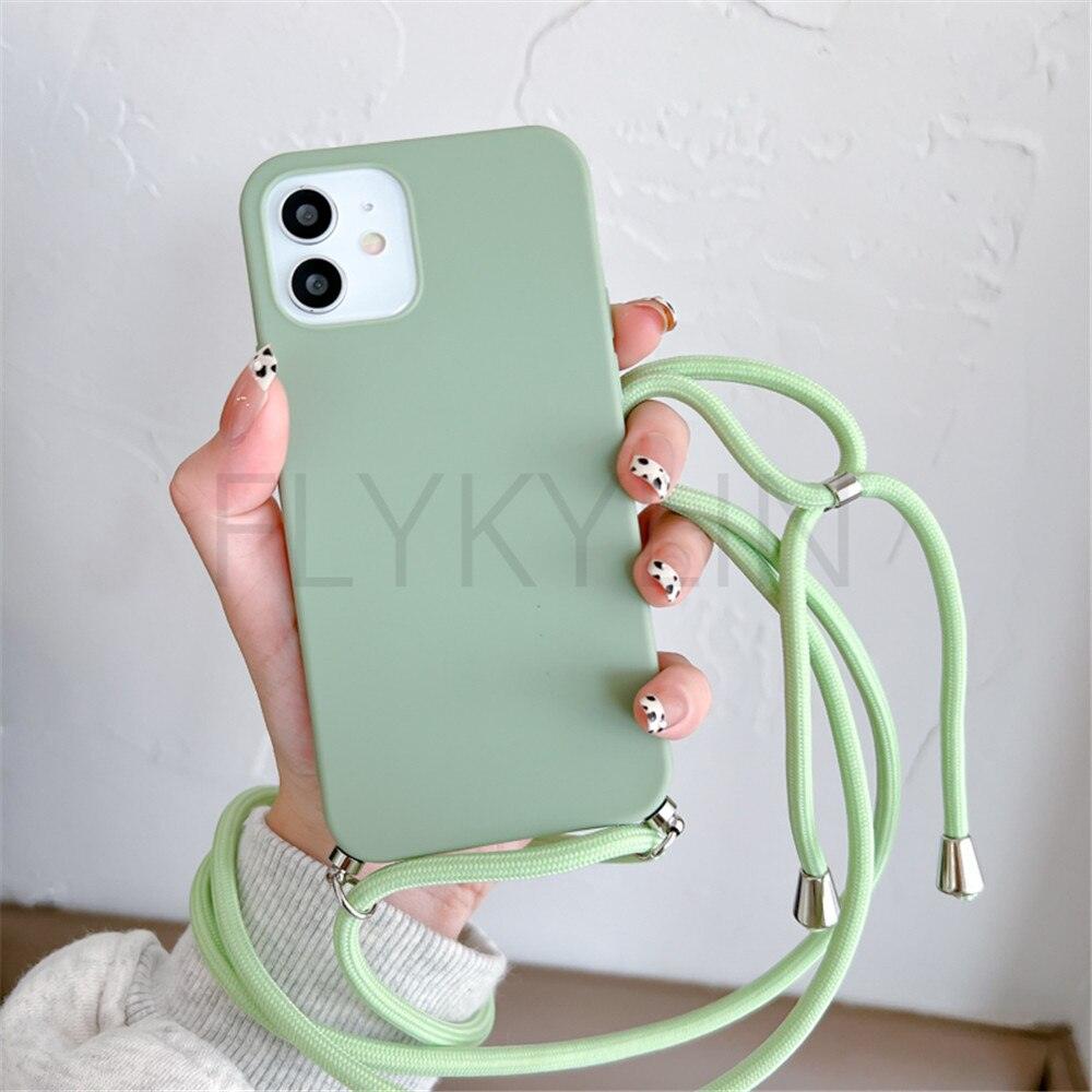 Phone Case  Strap Cord Chain Phone Case For Xiaomi Redmi Note 10 9 10S 9S Pro Max 10 9 9A 9C Cover Mi POCO X3 NFC Pro 12 Pro 11 Lite Crossbody Case Soft Matte Phone Holder with Neck Strap Stevvex