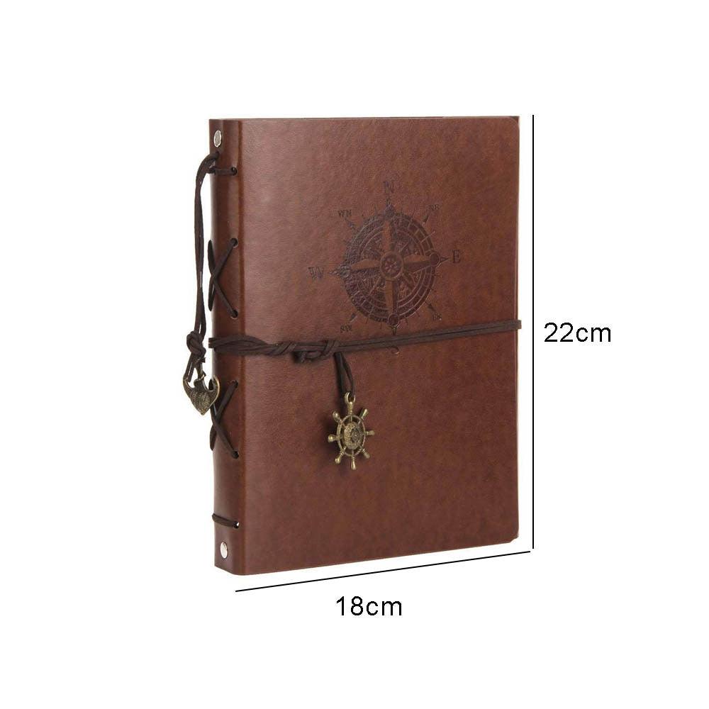 Photo Album Vintage Leather with Black Page DIY Scrapbook Album Photo Sticker Paper Photo Album Scrapbook Paper Baby Family Scrapbook Albums Christmas Birthday Wedding Valentines Gift Stevvex