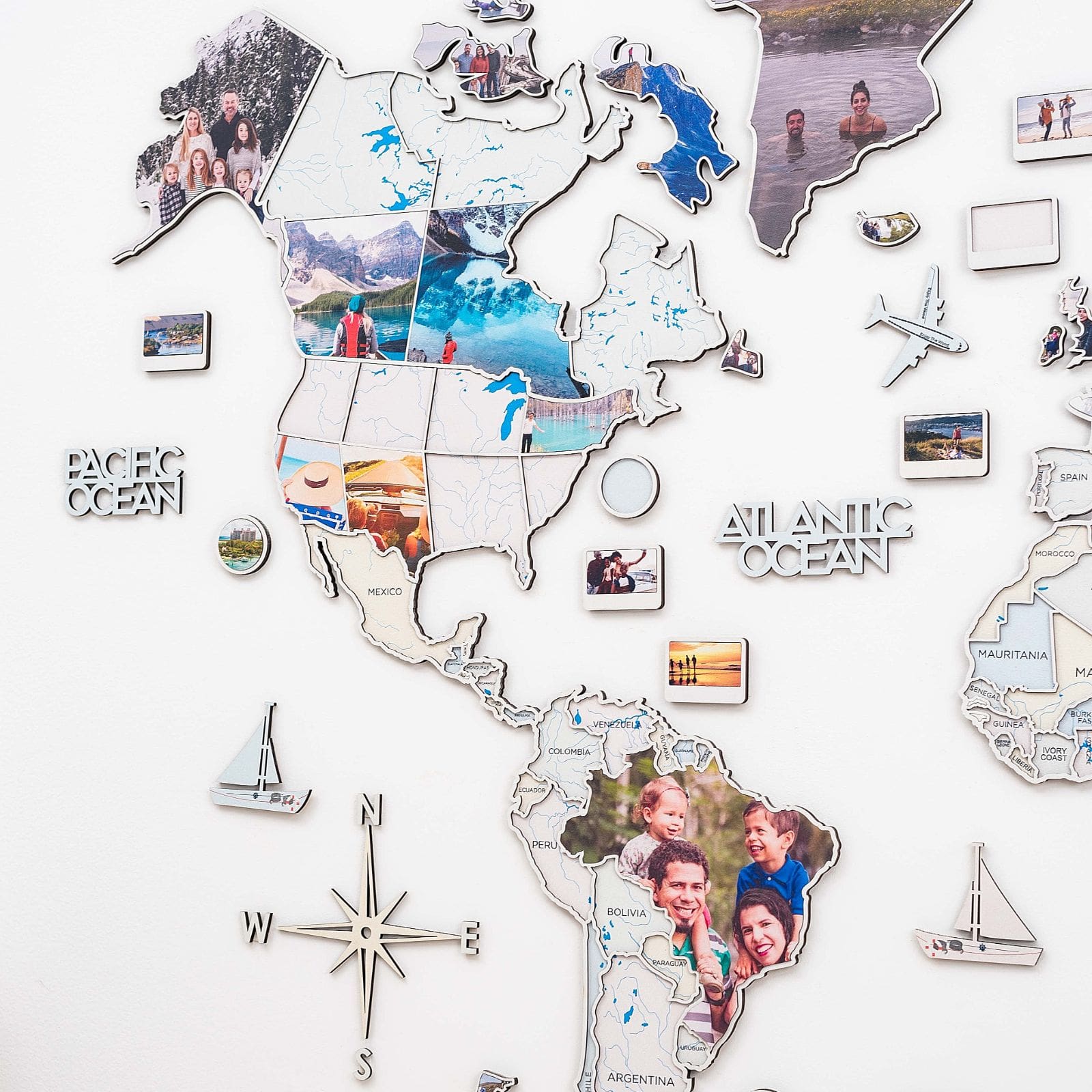 World Photo Map Pastel - SJB-DIAMOND ELITES