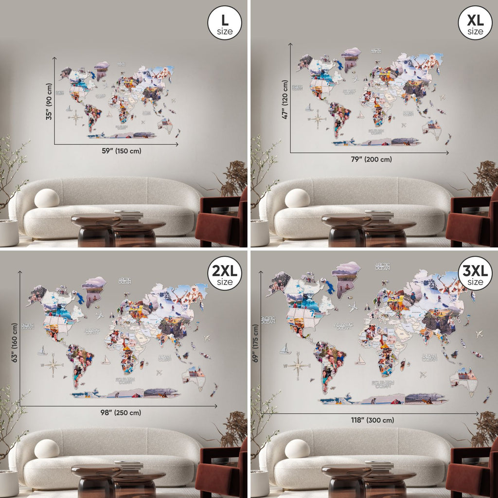 World Photo Map Pastel - SJB-DIAMOND ELITES