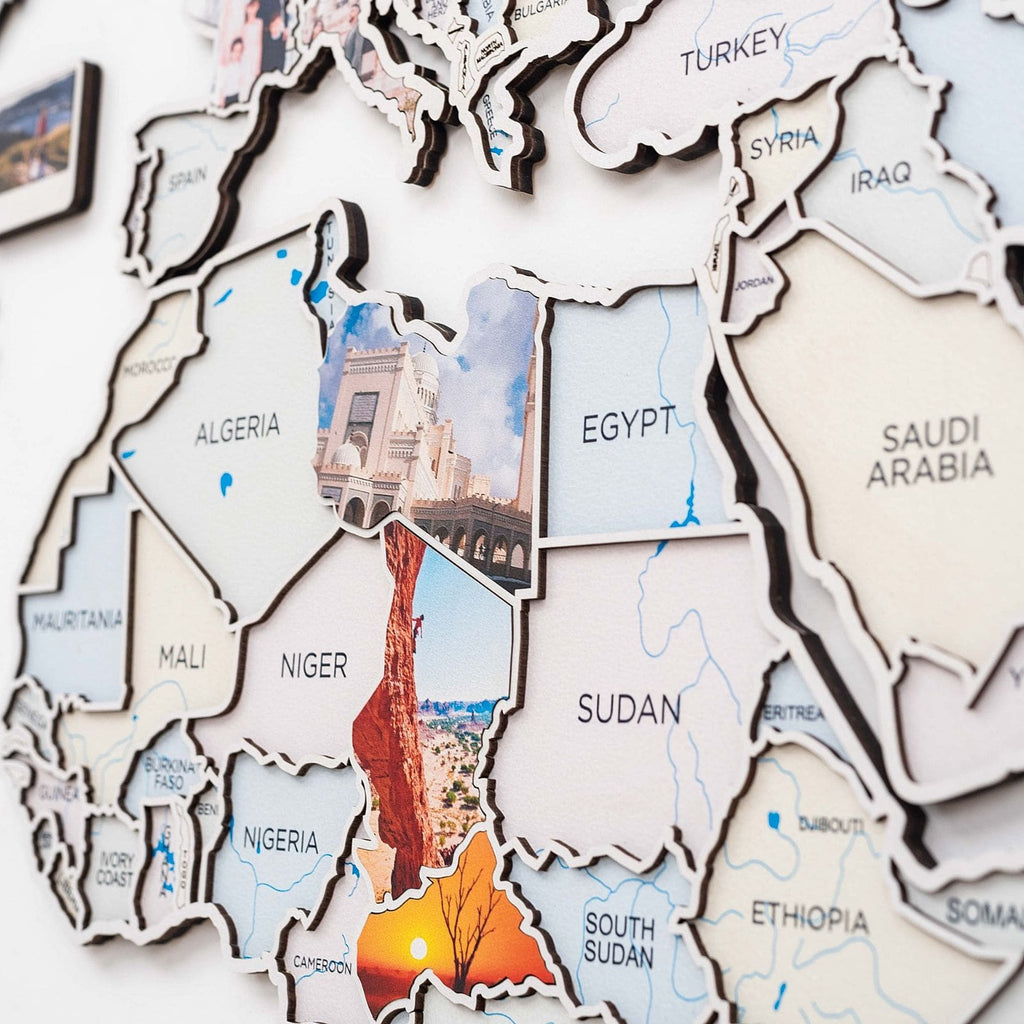 World Photo Map Pastel - SJB-DIAMOND ELITES
