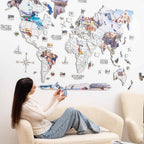 World Photo Map Pastel - SJB-DIAMOND ELITES
