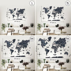 World Photo Map Midnight - SJB-DIAMOND ELITES