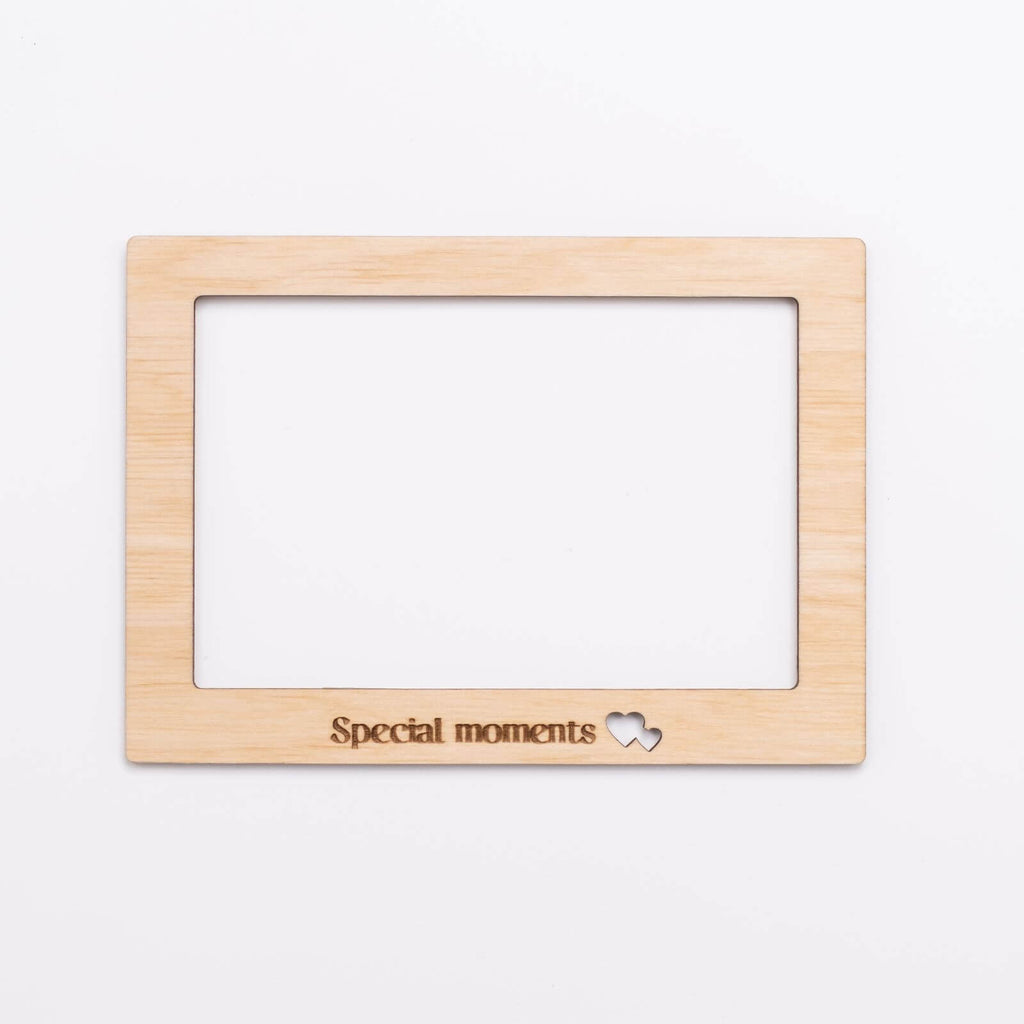 Set of 9 Wooden Photo Frames Enjoy The Wood