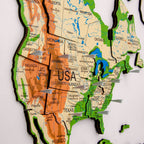3D Wooden World Map Physical - SJB-DIAMOND ELITES