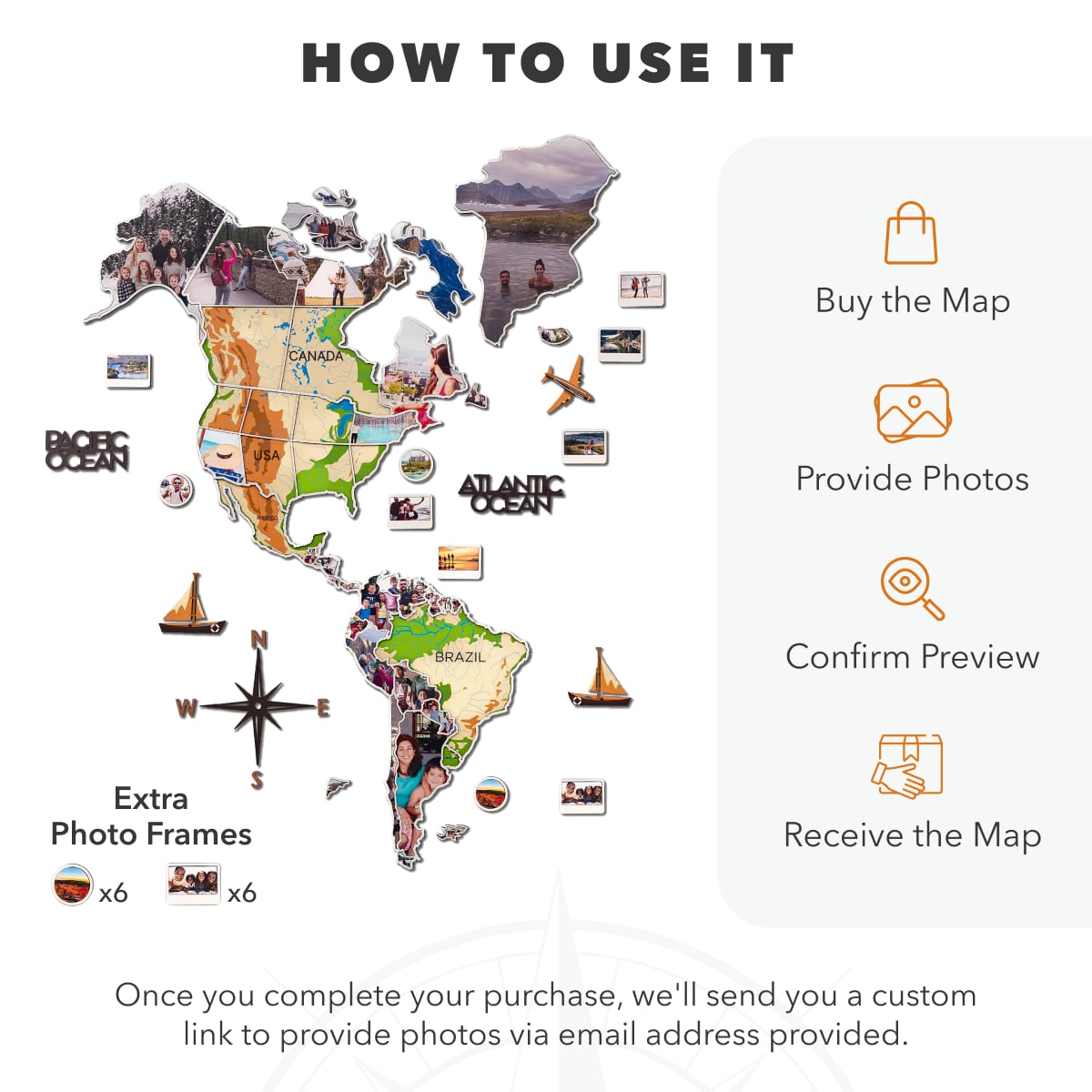 World Photo Map Physical - SJB-DIAMOND ELITES