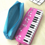 Piano Music Notes Keyboard Pencil Case Large Capacity Pencil Bags Cool Print Stationery Office School Cute Pencil Cases Stevvex