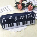 Piano Music Notes Keyboard Pencil Case Large Capacity Pencil Bags Cool Print Stationery Office School Cute Pencil Cases Stevvex