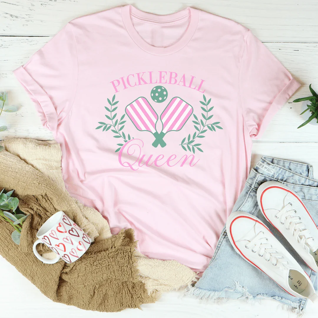 Pickleball Queen Tee Peachy Sunday