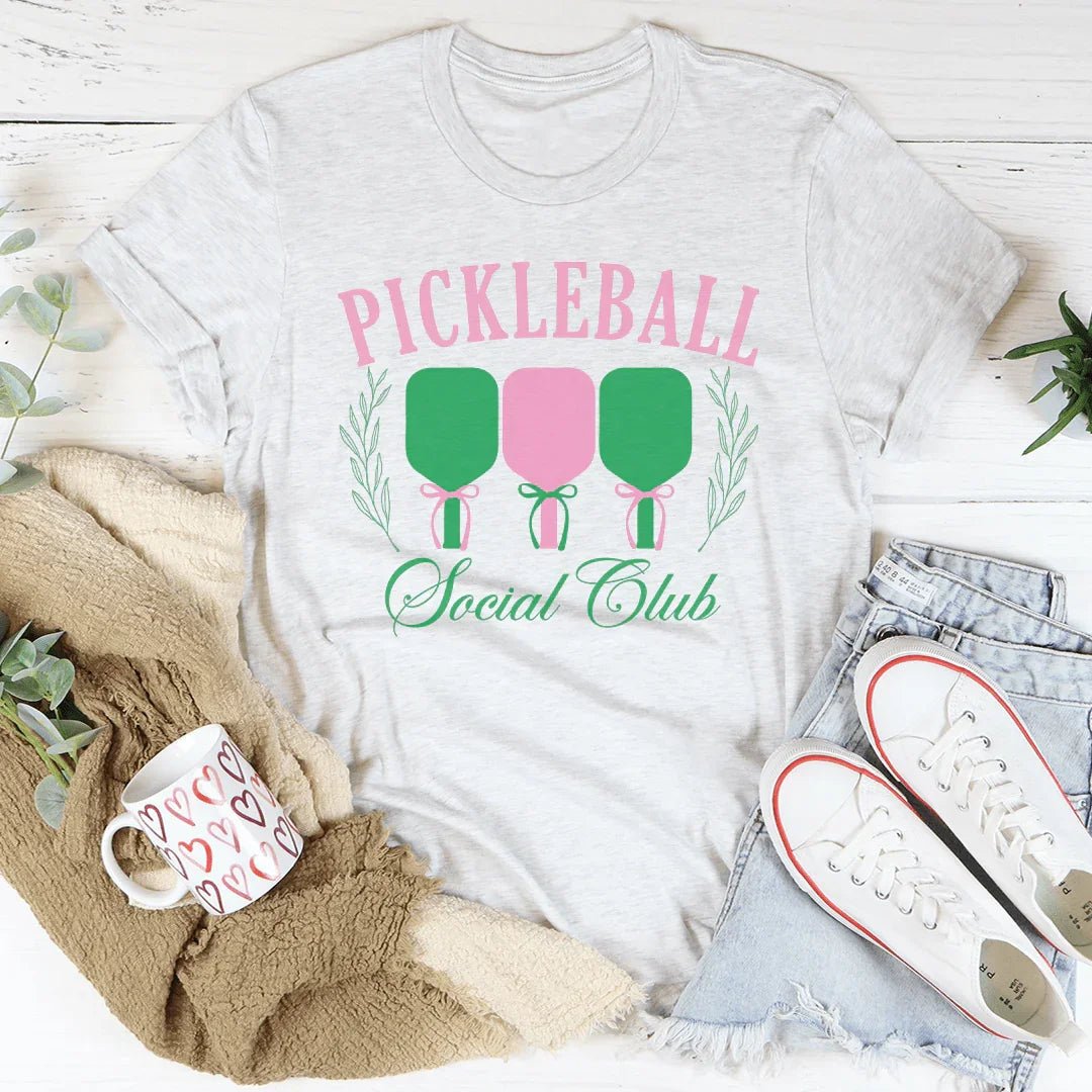 Pickleball Social Club Tee Peachy Sunday