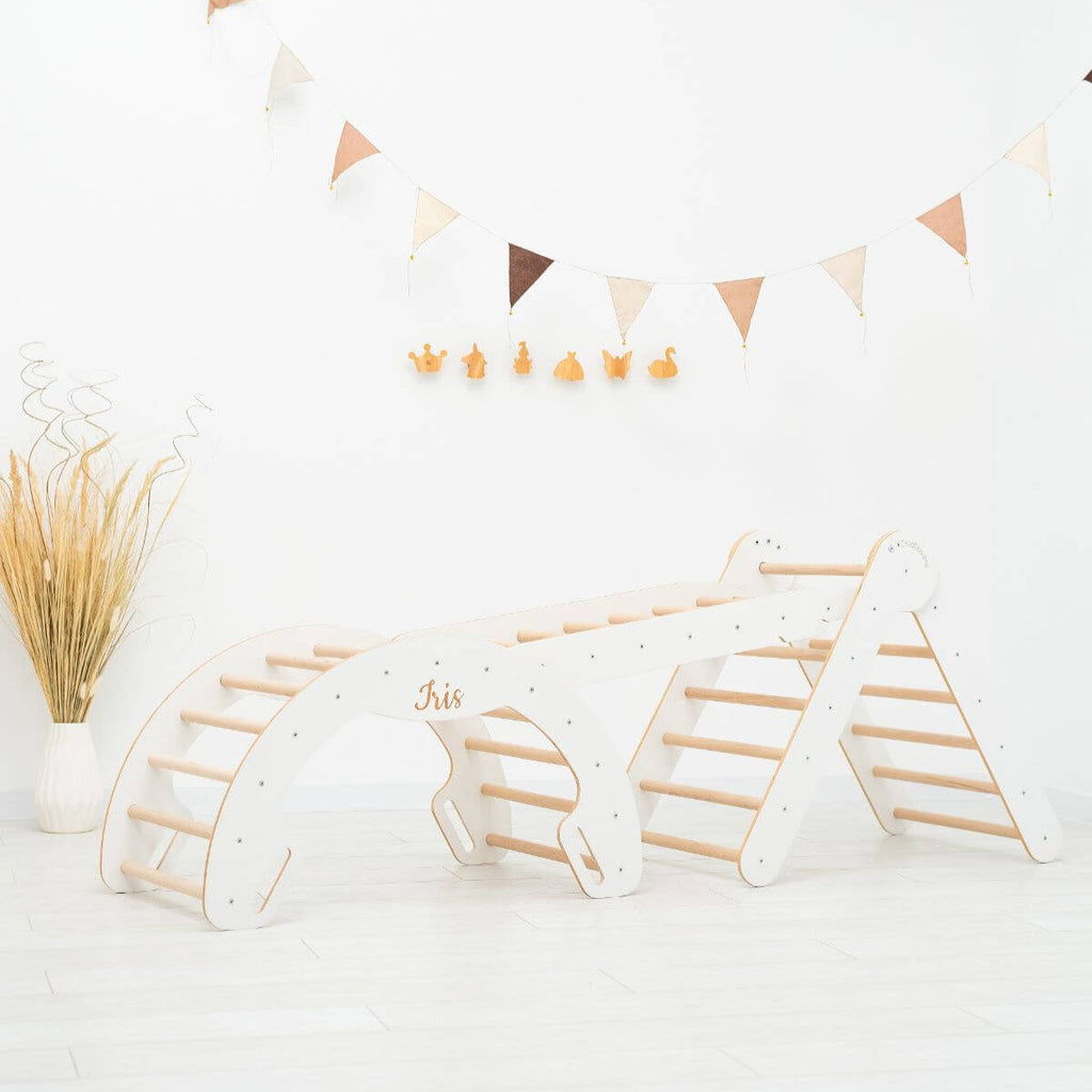 3 in 1 Pikler Triangle Set: Pikler Triangle + Arch + Ladder - SJB-DIAMOND ELITES