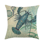 Pillowcase Sofa Cushion Cover Decoration Linen Pillow Case Higher Quality Marine Sea Life Pillow Covers Cases Super Soft Square Cushion Decorative Pillow Pattern Sofa Pillow Cover Couch Pillow 45x45CM Stevvex