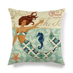 Pillowcase Sofa Cushion Cover Decoration Linen Pillow Case Higher Quality Marine Sea Life Pillow Covers Cases Super Soft Square Cushion Decorative Pillow Pattern Sofa Pillow Cover Couch Pillow 45x45CM Stevvex