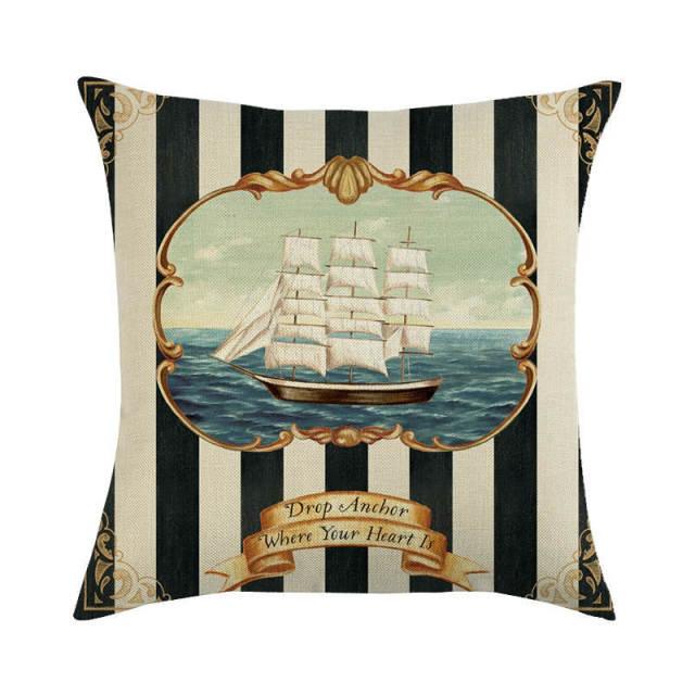 Pillowcase Sofa Cushion Cover Decoration Linen Pillow Case Higher Quality Marine Sea Life Pillow Covers Cases Super Soft Square Cushion Decorative Pillow Pattern Sofa Pillow Cover Couch Pillow 45x45CM Stevvex