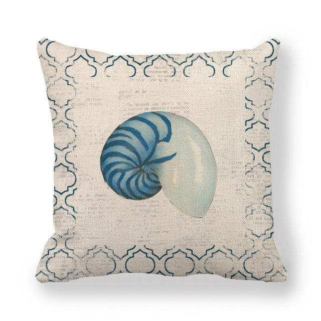 Pillowcase Sofa Cushion Cover Decoration Linen Pillow Case Higher Quality Marine Sea Life Pillow Covers Cases Super Soft Square Cushion Decorative Pillow Pattern Sofa Pillow Cover Couch Pillow 45x45CM Stevvex