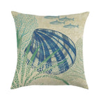 Pillowcase Sofa Cushion Cover Decoration Linen Pillow Case Higher Quality Marine Sea Life Pillow Covers Cases Super Soft Square Cushion Decorative Pillow Pattern Sofa Pillow Cover Couch Pillow 45x45CM Stevvex