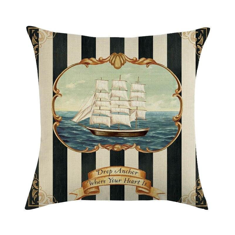Pillowcase Sofa Cushion Cover Decoration Linen Pillow Case Higher Quality Marine Sea Life Pillow Covers Cases Super Soft Square Cushion Decorative Pillow Pattern Sofa Pillow Cover Couch Pillow 45x45CM Stevvex