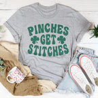 Pinches Get Stitches Tee Peachy Sunday