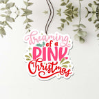 Pink Christmas Hanging Air Freshener Scented Car Home Closet Office Ornament BandsCo Straps
