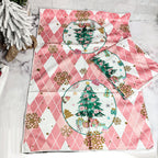 Pink Christmas Dish Towels Set - Absorbent Quick-Dry Cotton Kitchen Towels BandsCo Straps