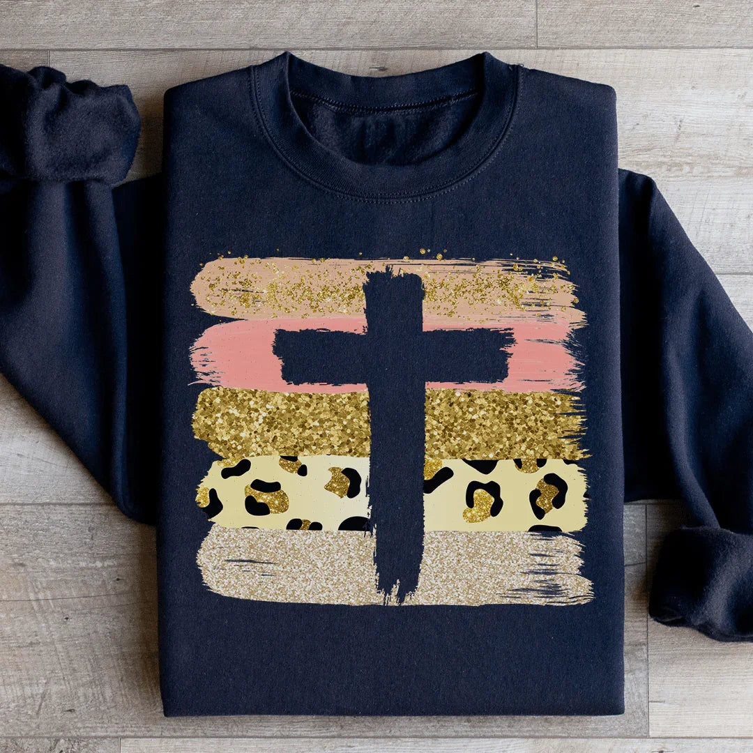 Pink Cross Sweatshirt Peachy Sunday