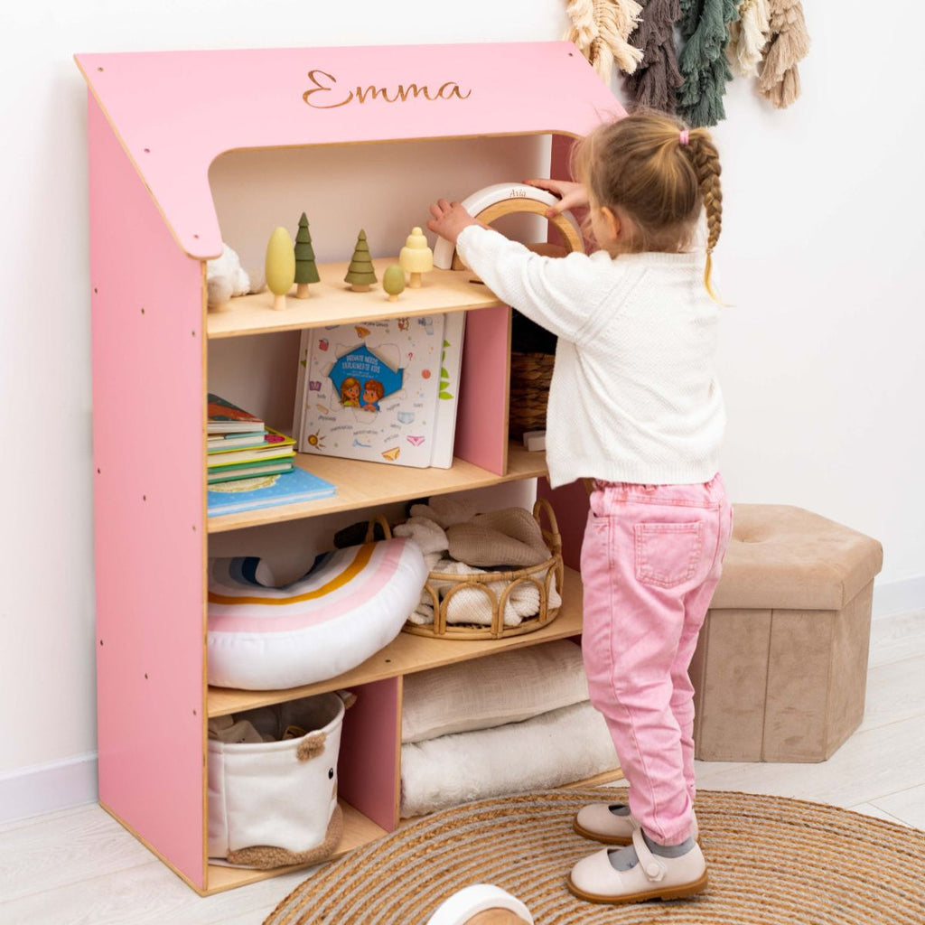 Pink Dollhouse Bookcase - SJB-DIAMOND ELITES