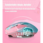 Pink Girly Gaming Mouse 3200DPI Backlight Adjustable 4 Level DPI Wired Women's Mice For Gamers Stevvex