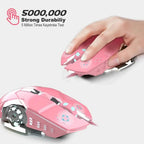 Pink Girly Gaming Mouse 3200DPI Backlight Adjustable 4 Level DPI Wired Women's Mice For Gamers Stevvex