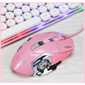 Pink Girly Gaming Mouse 3200DPI Backlight Adjustable 4 Level DPI Wired Women's Mice For Gamers Stevvex