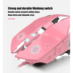 Pink Girly Gaming Mouse 3200DPI Backlight Adjustable 4 Level DPI Wired Women's Mice For Gamers Stevvex