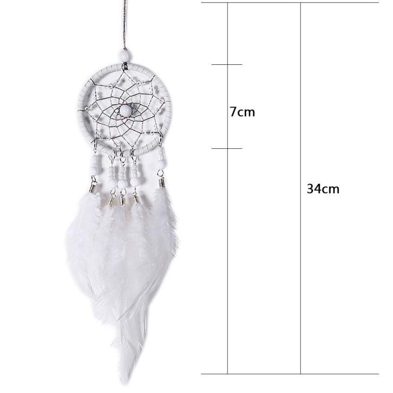 Pink Handmade Dream Catcher Wind Chimes Indian Style Feather Pendant Dream Catcher Car Hanging Decoration Wind Chime Wall Hanging Home Decor Stevvex