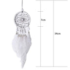 Pink Handmade Dream Catcher Wind Chimes Indian Style Feather Pendant Dream Catcher Car Hanging Decoration Wind Chime Wall Hanging Home Decor Stevvex