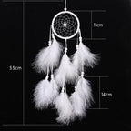 Pink Handmade Dream Catcher Wind Chimes Indian Style Feather Pendant Dream Catcher Car Hanging Decoration Wind Chime Wall Hanging Home Decor Stevvex
