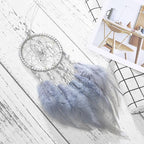 Pink Handmade Dream Catcher Wind Chimes Indian Style Feather Pendant Dream Catcher Car Hanging Decoration Wind Chime Wall Hanging Home Decor Stevvex